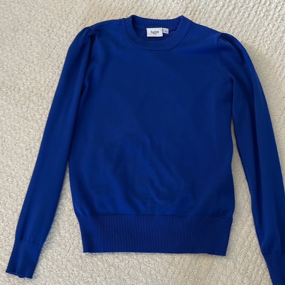 Women's Crewneck Sweater in Royal Blue - Picture 3 of 10